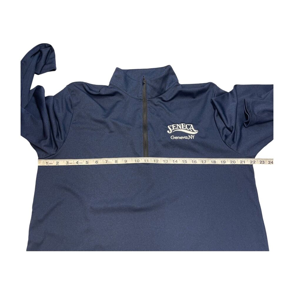 Sport-Tek Shirt Men's Large Navy Blue 100% Polyester Long Sleeve 1/4 Zip Outdoor - Picture 7 of 9